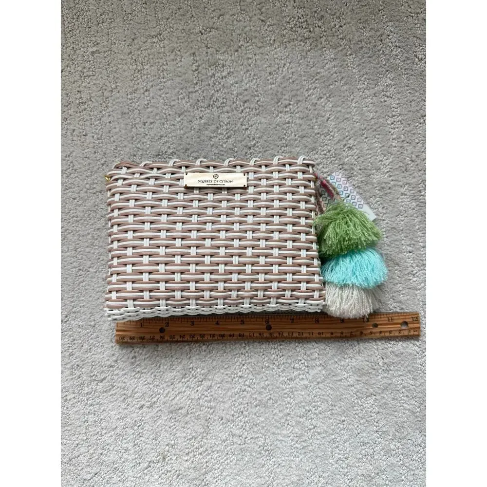 Squeeze de Citron White and Nude Nest Lemon Drop small clutch